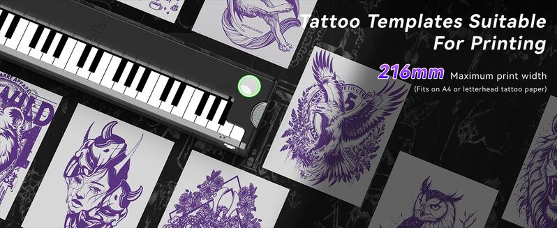 Tattoo Stencil Printer – Pino Wireless Compact Thermal Tattoo Machine with Inkless Technology, 10pcs Transfer Paper, Compatible with Phone, Tablet & PC,Tattoo Supplies for Tattoo Artists & Beginners Tattoo Stencil Printer – Pino Wireless Compact Thermal Tattoo Machine with Inkless Technology, 10pcs Transfer Paper, Compatible with Phone, Tablet & PC,Tattoo Supplies for Tattoo Artists & Beginners