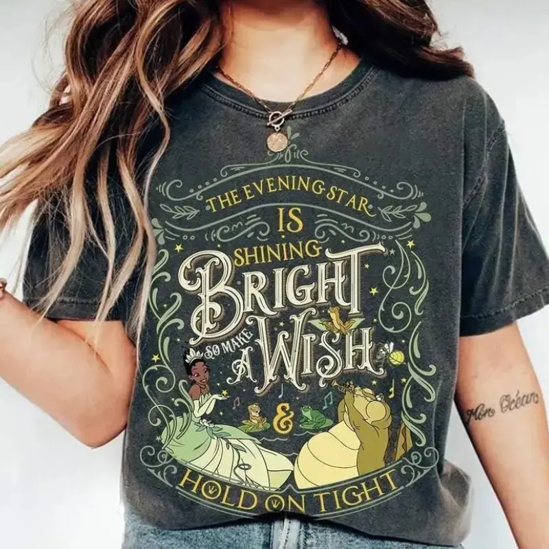 Vintage Princess and the Frog T-Shirt, Tiana's Palace Shirt, WDW Princess Shirt, Princess Tiana Tee, Tianas Bayou Adventure Love Womenswear Top