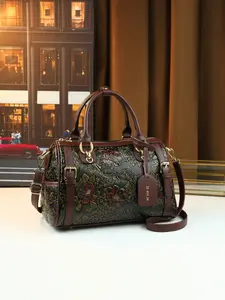 2025 spring and summer new women's bag retro flower large-capacity portable pillow bag Fashionable Unique Bags