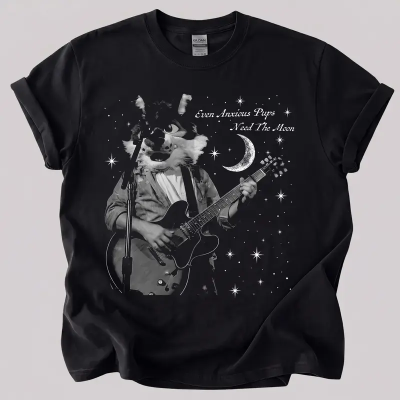 [Furry Version] Even Anxious Pups Need The Moon Shirt, Sweatshirt, Hoodie