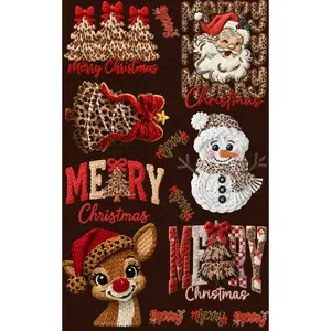 MERRY CHRISTMAS (10) PREMADE GANGSHEET - 22X36 DTF TRANSFERS - DIRECT TO FILM