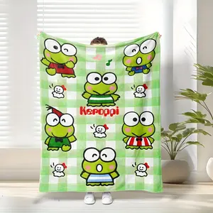 Keroppi Fans Grab This! | Cozy Unisex Blanket for Couch, Bed, Road Trip | Perfect Gift for Memorial Day, Father’s Day, July 4th & Birthday Surprises | Cute Aesthetic for All