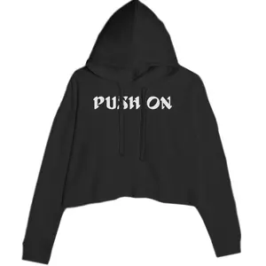 Push On Tush Push Cropped Hoodie Sweatshirt