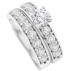 3Ct TW Diamond Engagement & Wedding Ring Set 14k White or Yellow Gold