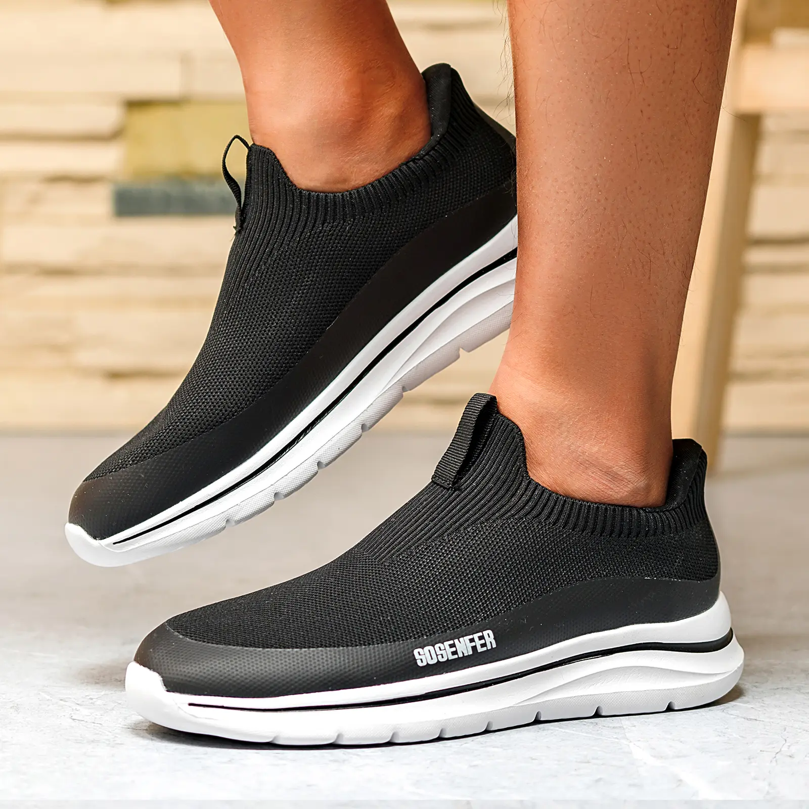 Breathable Slip On Athletic Sneakers for Men Lightweight Running Shoes Feethit Mens Non Slip Walking Sneakers Lightweight  main image 2