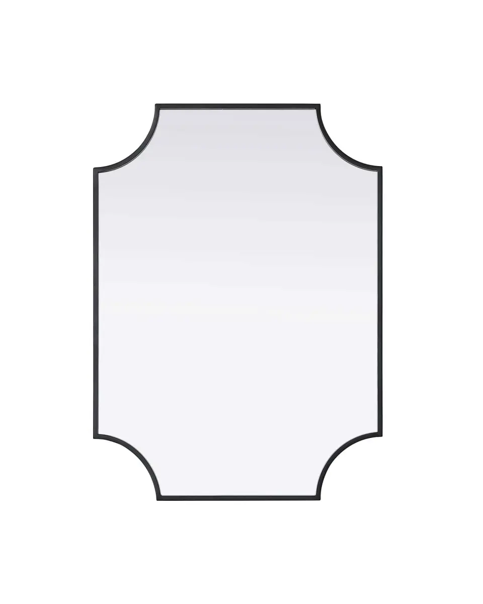 Elegant Kitchen & Bath MR3D2230BLK 22 x 30 in. Notched Metal Mirror, Black