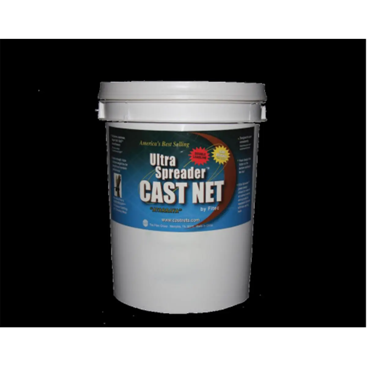 212 MAIN GS1000 Super Spreader Cast Net - 12ft 6-Panel, 0.38in Square Mesh, 1lb Weight, 16.5lbs Capacity, Secure Closure, Increased Throwing Accuracy Outdoor Fishing Net for Sports & Recreation, Six Panel