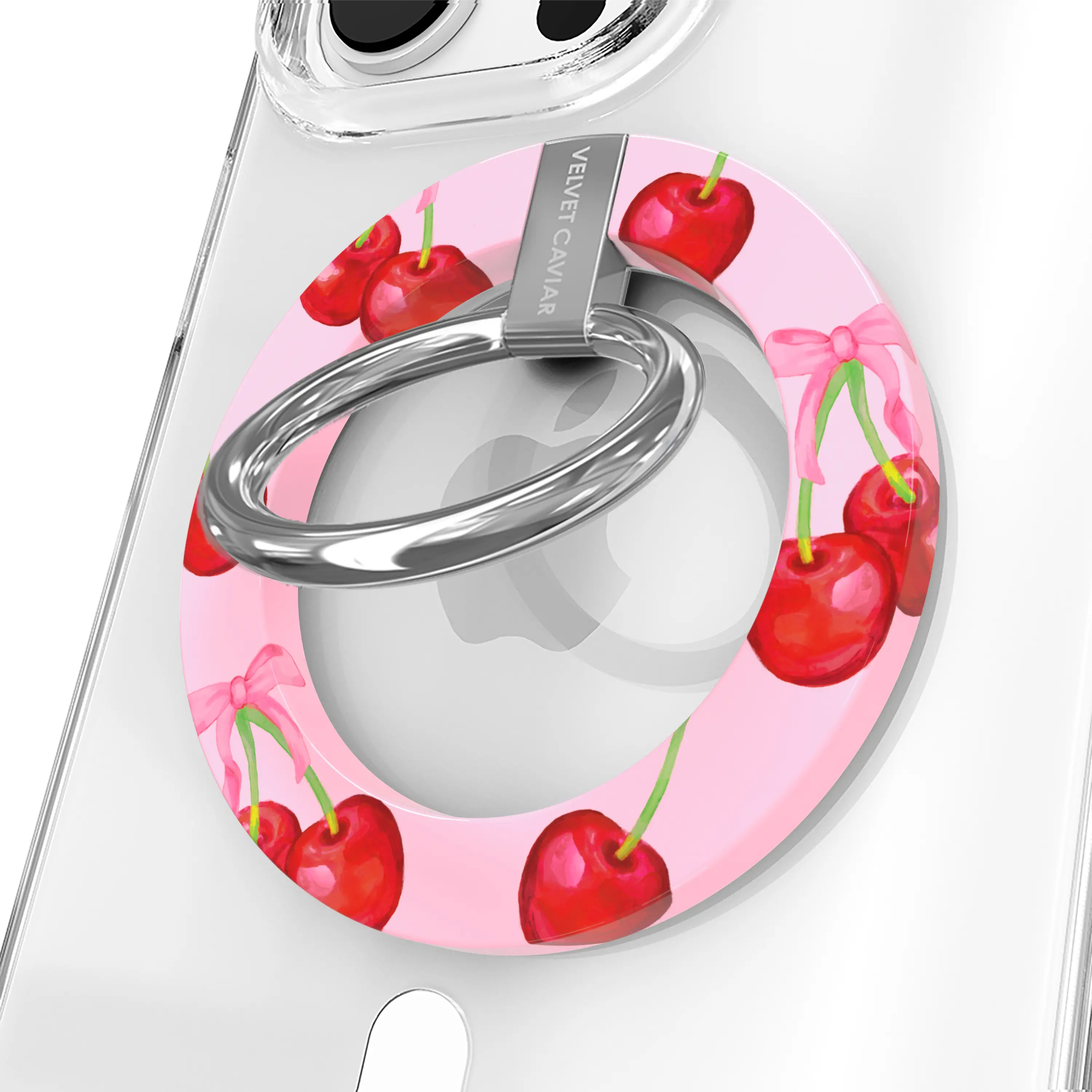 Velvet Caviar Sweet Cherry MagSafe Grip Ring - Secure Magnetic Phone Grip & Stand for iPhone