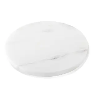 Koville Natural Marble Round Pastry Board-Namib Bianco