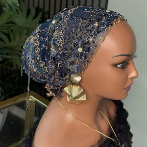 Breathable embellished head cap