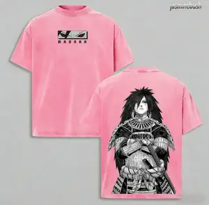 Uchiha Madara x Naruto Anime Double PrintedWashedTee Unisex Oversize Anime Manga LightweightCotton T-Shirt, Gift For Anime Fan Lover, Madara Fan,MadaraShirt, Naruto Merch