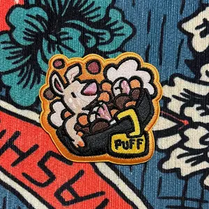 Puff Patch 3x3 Embroidered Patch with Iron on Backing for Recess Puffs Lover
