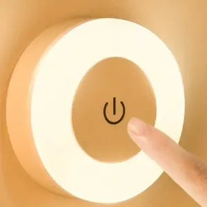 Magnetic USB Night Light • Rechargeable Battery • Touch Switch & 3-Color Changing LED • Variable Dimming & Portable for Bedroom & Corridor • 36V or Below & Indoor Use • Plastic Material & LED Lights for Bedroom