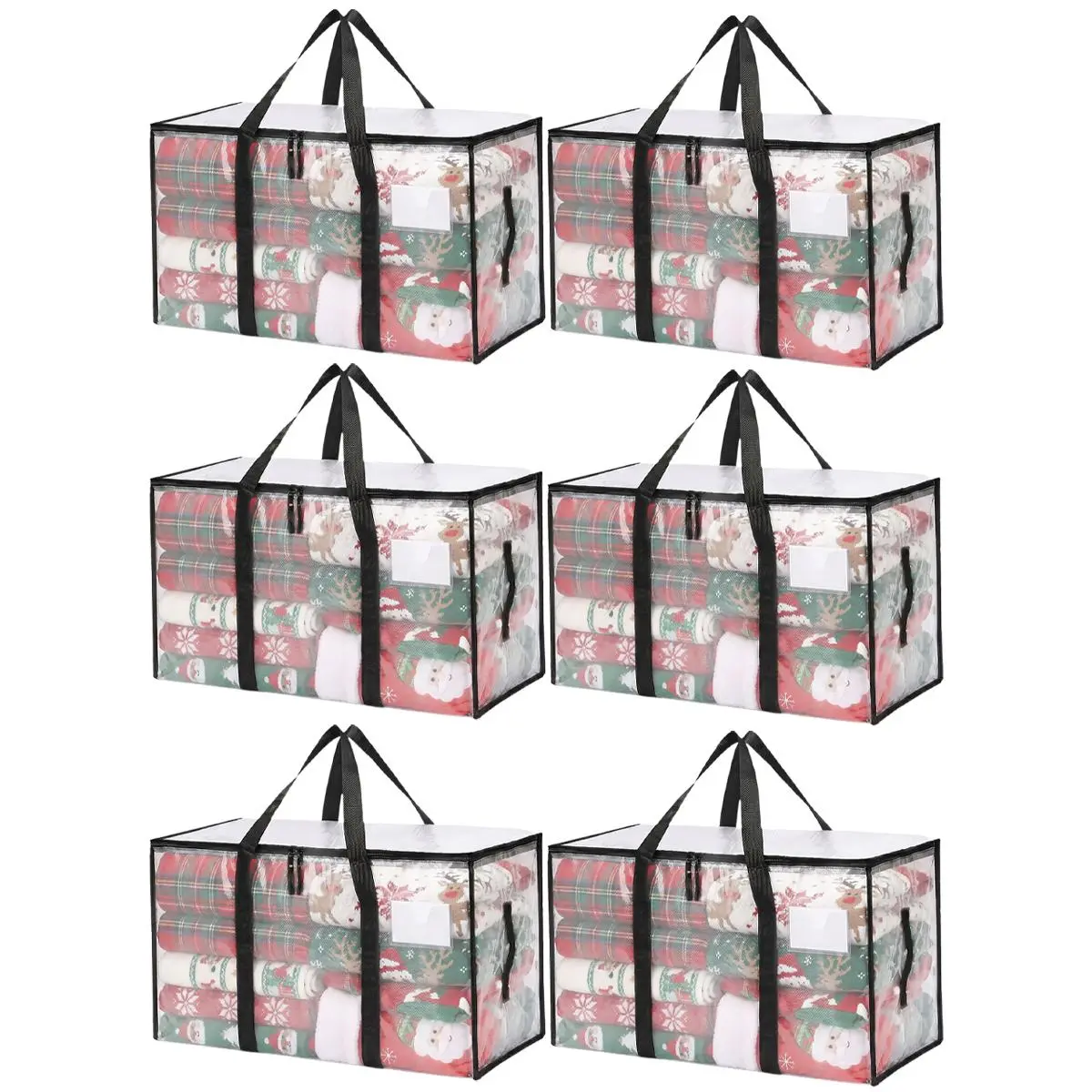 24 Gal Collapsible Storage Bags with Handles, Waterproof Zippered Organizers for Clothes, Bedding, Home & Travel, Space-Saving Home Organizer Supplies