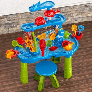Water Table, 3-Tier Outdoor Sand and Water Play Water Activity Tables Beach Toys for Outside Backyard,Summer Holiday Outdoor Outside Toys