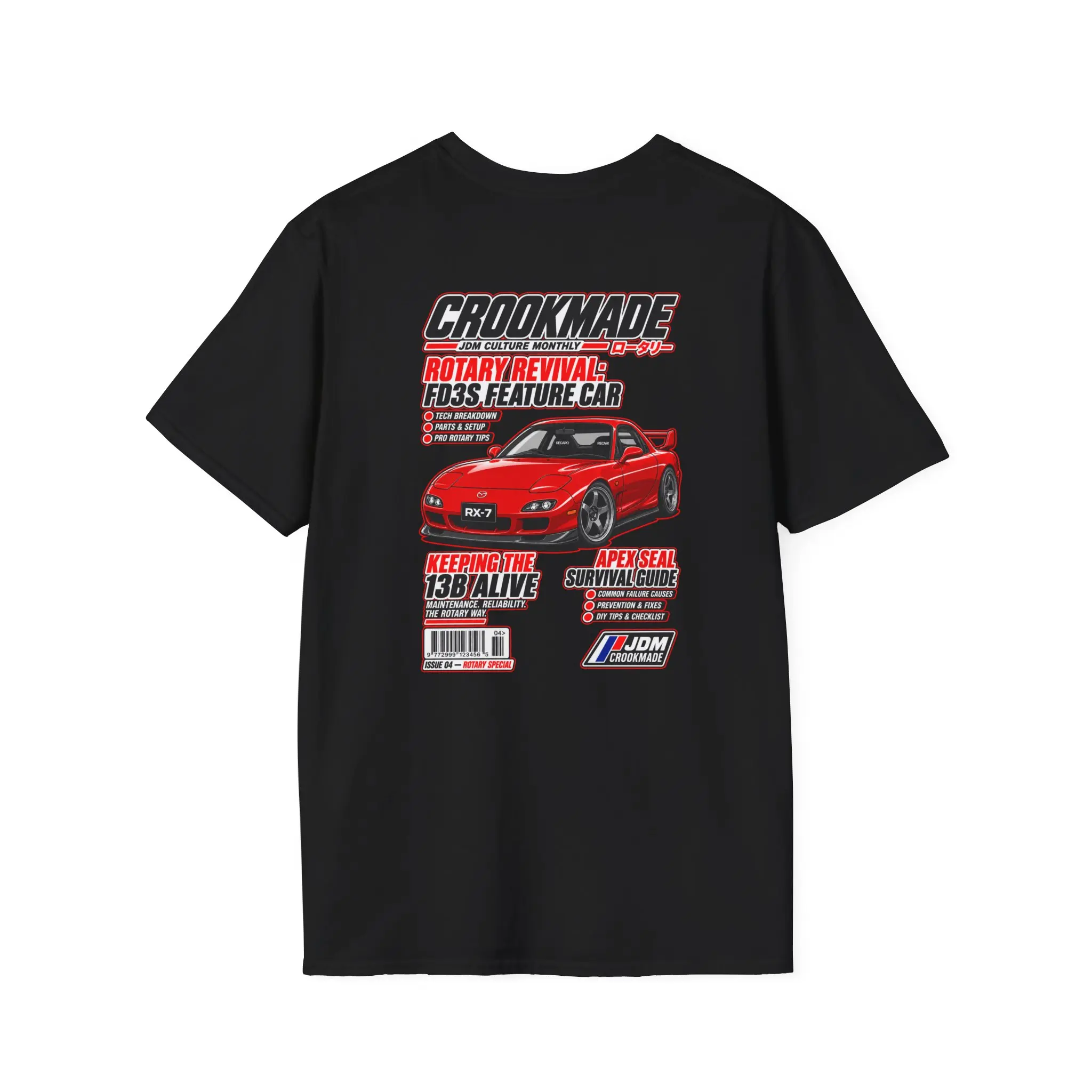 RX-7 T‑Shirt — Small Chest Graphic Tee JDM