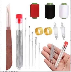 Sewing Kit for Adults, Steel Needles for Hand Sewing, 36 Pcs Sewing Kit with Sewing Needles Storage Bag Threads Thimbles Seam Rippers for Repair Clothing