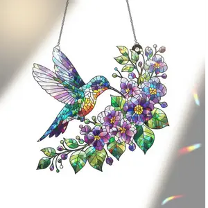 Vibrant Wildflower Suncatcher, Wildflower 2Dflat Acrylic Suncatcher, Florist Suncatcher, Gift for Flower Lover