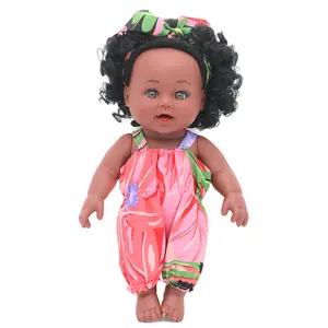 11 Inch/28-30cmcute Black Girl Doll Accessories Realistic RebornDollhair, SuitableFor Children 3 Years And Above, Small Black Doll Toy, Curly Hair, Can Be Used As ABirthday Gift