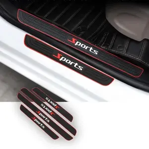 4PCS Rubber Car Threshold Bumper Strip SPORT Alphabetical Door Decorative Strip Anti-friction Scratch Car Exterior Accessories Vehicle Exterior Decoration