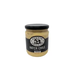 Austin Chile Co Hatch Chile Queso Dip 16 Ounce Glass Jar