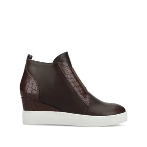 CLARA WEDGE SNEAKERS IN STATEMENT IN WIDE - Chocolate