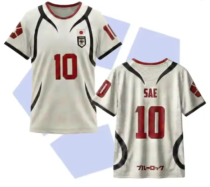2026 New Blue Lock Japan U20 White Cartoon Anime Cosplay Men Jersey Summer Short Sleeve Children Tee Tops Fashion Women T-shirt