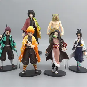 Anime Figure Demon Slayer Action Figure Toys Kimetsu No Yaiba Doll Tanjiro Nezuko Zenitsu Figurine Inosuke Warrior PVC Model