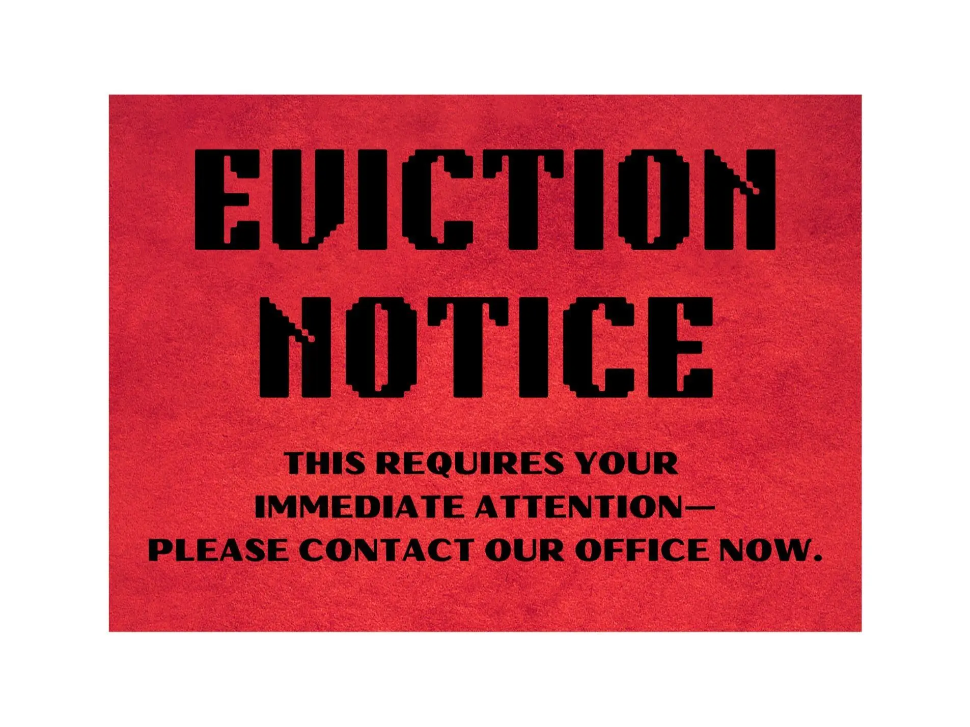 Eviction Notice Prank Postcard - Sent Anonymously To Your Victim