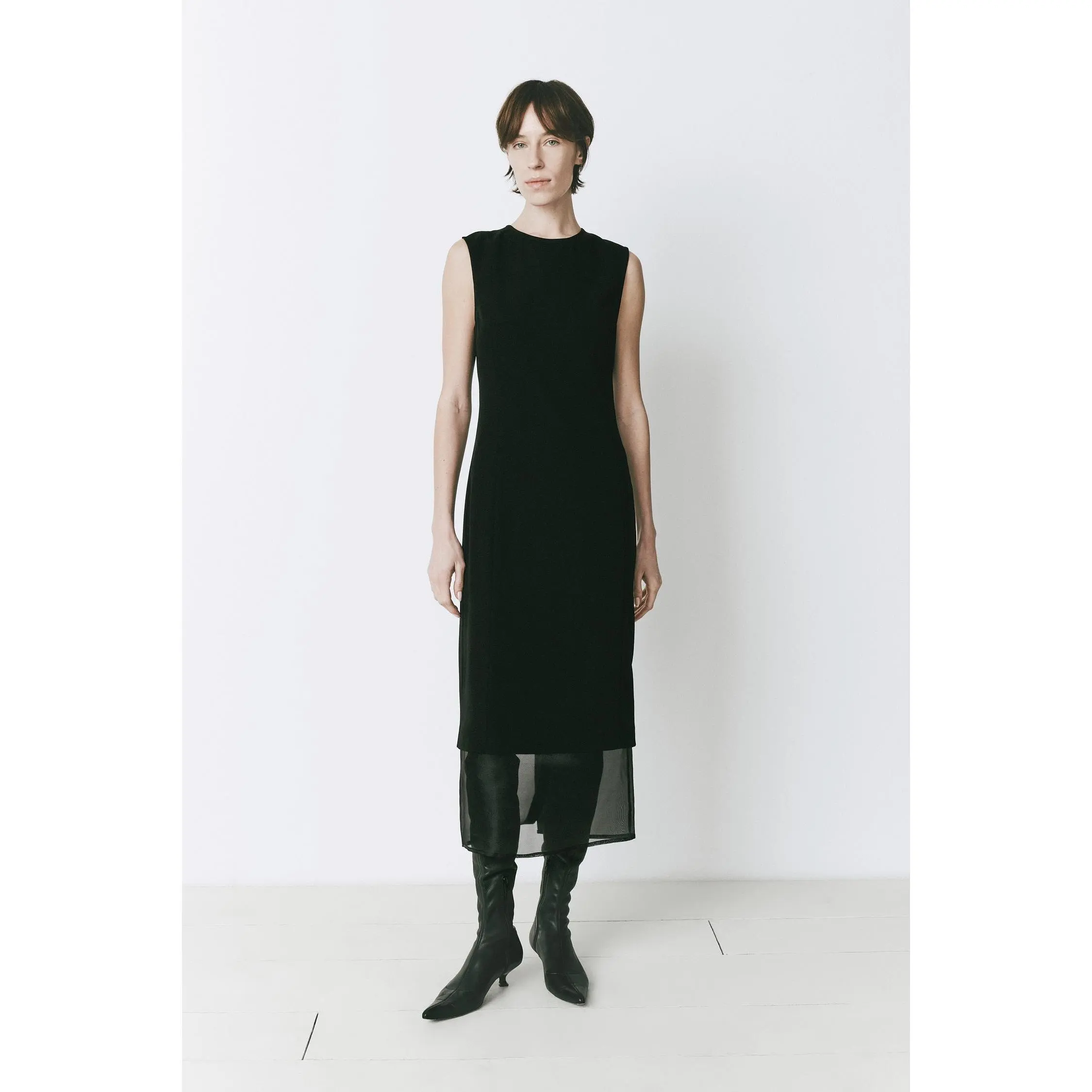 Marceau Organza Hem Midi Dress