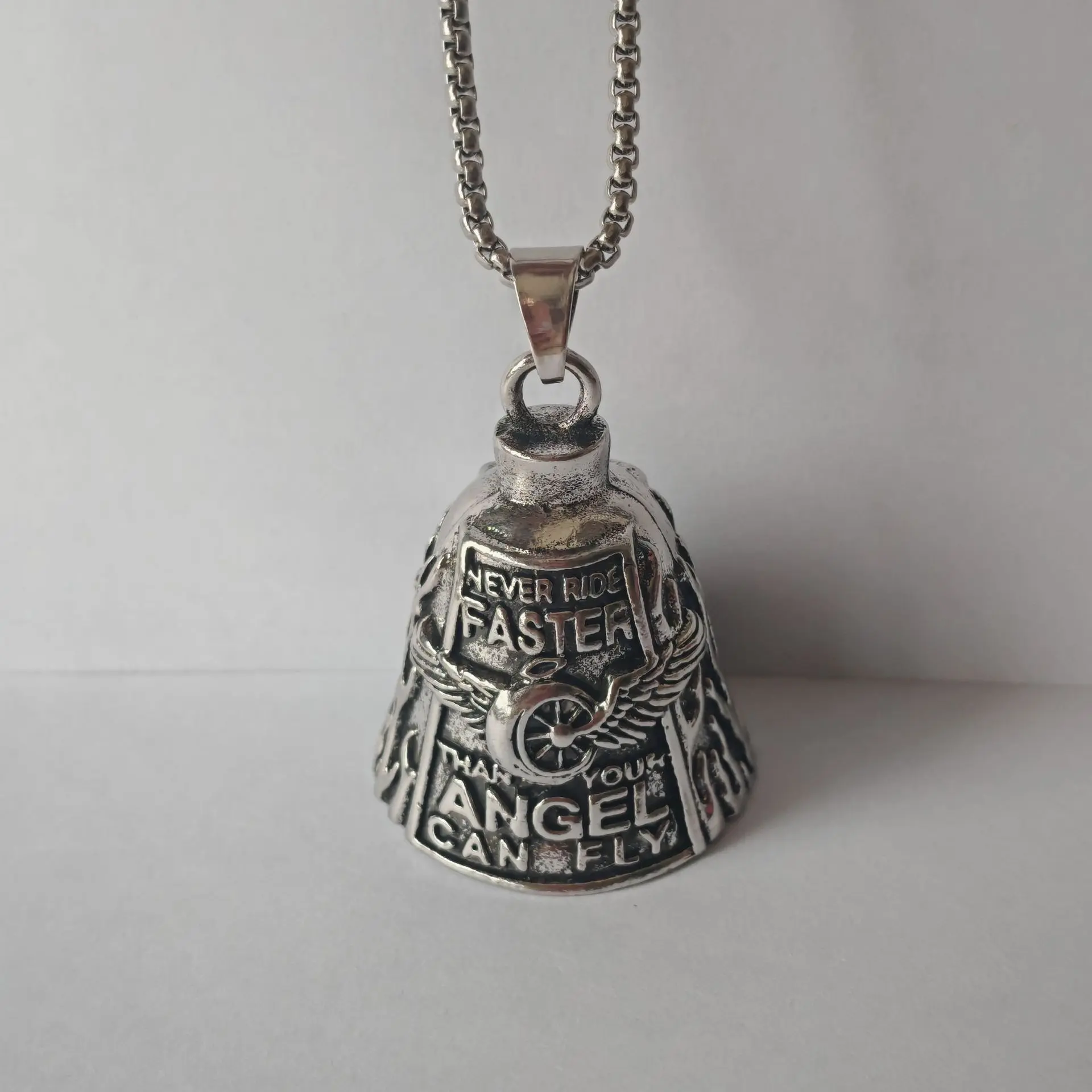 Christmas Santa Claus Alloy Pendant Necklace on a Bead Chain with Dangling Bell, Festive Fashion Holiday Jewelry for Women, Figure, Casual, Separate Bell, Silver B Style + Keychain, Stainless Steel Necklace, Female Jewelry Necklace