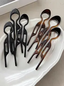 U-shaped Hair Pin, 6 Counts Elegant Hair Accessories for Women & Girls, Minimalist Headwear Suitable for Daily and Casual Hairstyles, Hairpins