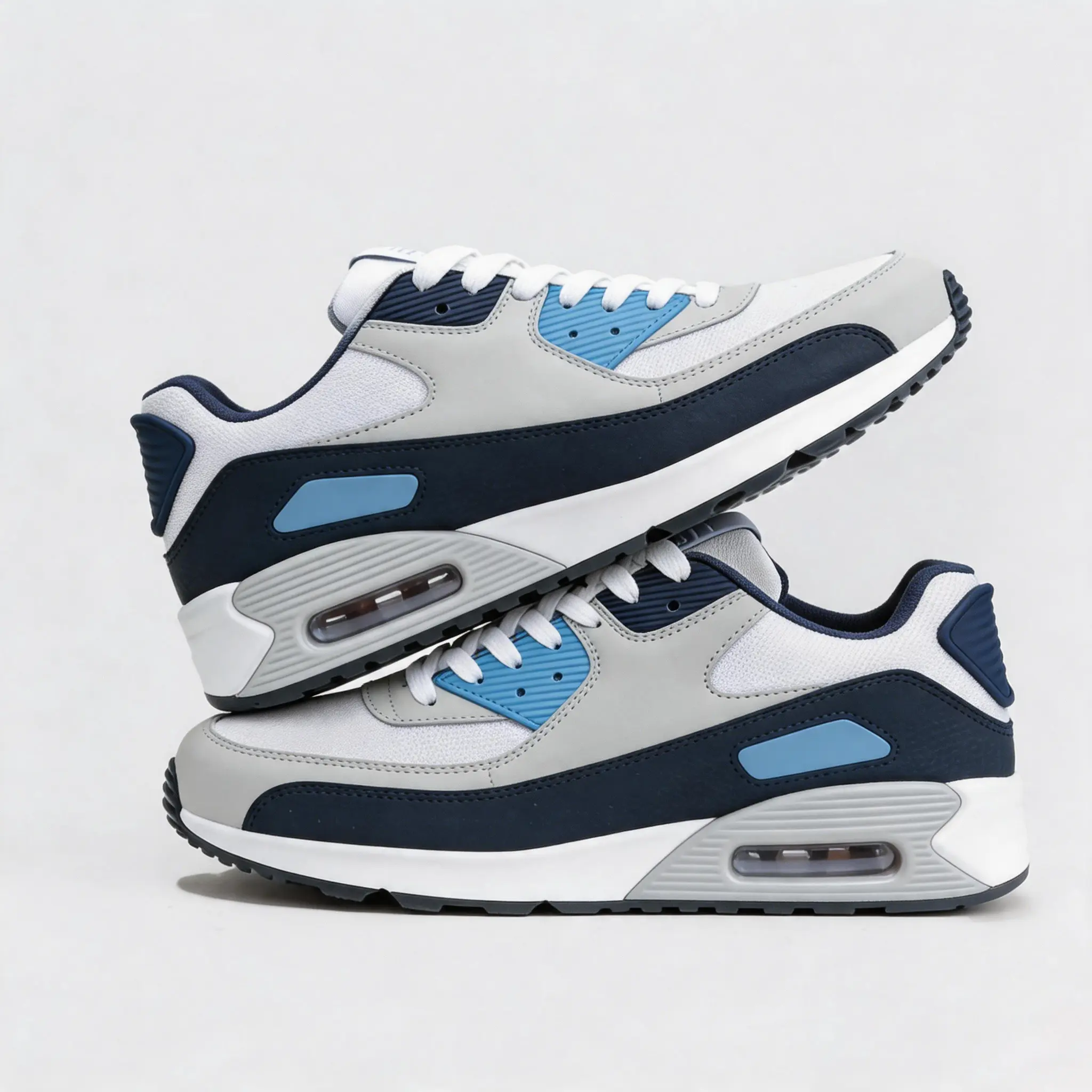 Men's Breathable Lace-Up Running Sneakers with Air Cushioning and Durable Sole Casual Comfortable tennis shoes