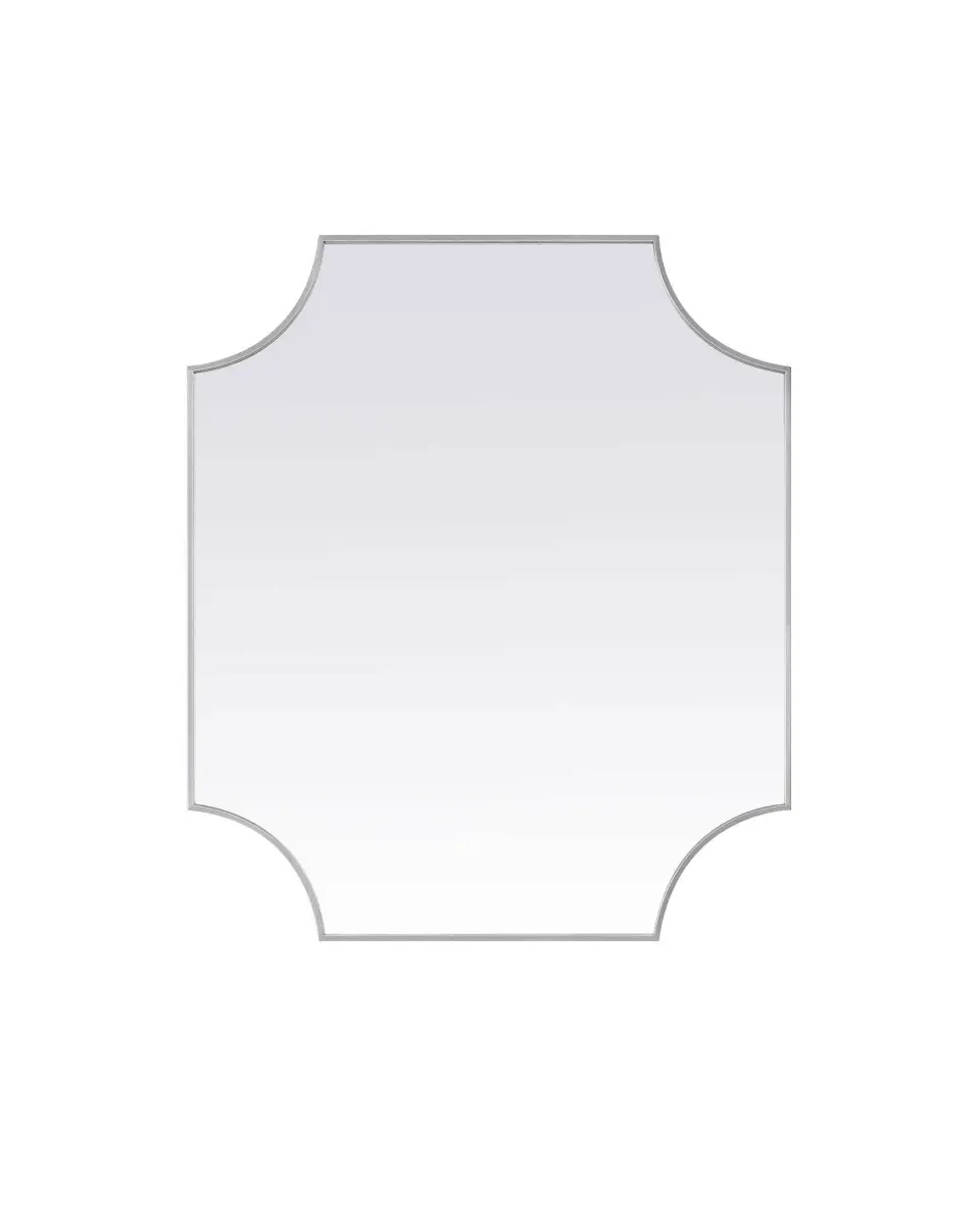 Elegant Kitchen & Bath MR3D3642SIL 36 x 42 in. Notched Metal Mirror, Silver