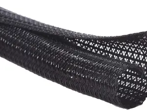 10ft - 1/2 inch Cord Protector Wire Loom Tubing Cable Sleeve Split Sleeving For USB Cable Power Cord Audio Video Cable – Protect Cat From Chewing - Black