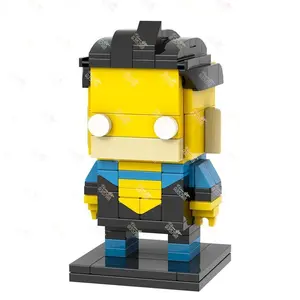 155PCS Creativity Invincible Action Figure MOC Building Blocks DIY Cartoon Caricature Hero Character Model Toys For Kids MOC7162