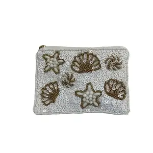 Beaded Coin Purse with Sea Shell and Star Design Beaded Coin Purse for Your Accessories