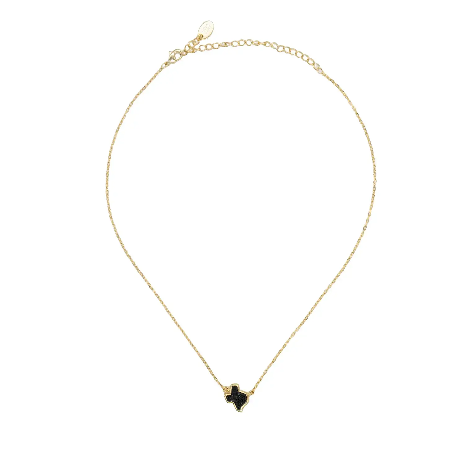 Texas Druzy Necklace in Black