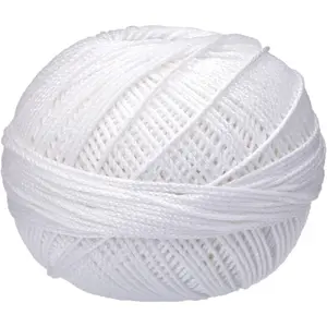 Handy Hands Lizbeth Egyptian Cotton Crochet Thread, Tatting Thread, and Knitting Thread Size 3 (50 Grams 120 Yards) – HH03601, Snow White