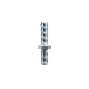 Zinc Plated Threaded Stem for 1/2 Inch Bolt Hole Casters - 1/2 Inch Diameter - 13 TPI x 1.5 Inch Length - Service Caster Brand