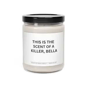 Edward Cullen Candle, Bella Swan, Robert Pattinson Gift This Is The Scent of a Killer Bella Candle, Vampire TV, Soy Candle