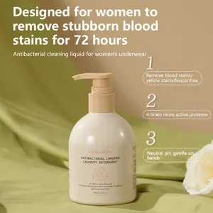 Lerunkey Lingerie Laundry Detergent 300ml Gentle Effective Cleansing Hypoallergenic Fresh Scent Lingerie Specialist Cleaning Household