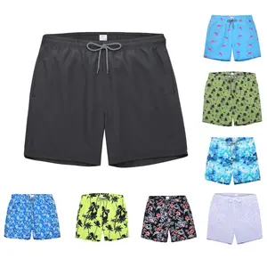 Men's Swim Trunks Hawaiian Bathing Mesh Lining Suit Swimsuits Beach Shorts with Pockets