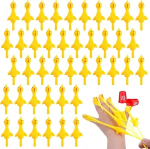 42PCS Flying Chicken Slingshot, Flicking Rubber Chickens Sling Shot Funny Gag Gift for Kid Adult Party Favors Novelty Classroom Exchange Gifts