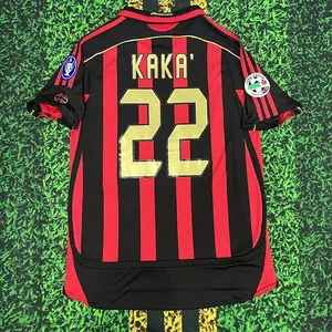 2006 2007 Milan Retro Red Away Shirt No. 22 Kaka Short-Sleeved Football Jersey