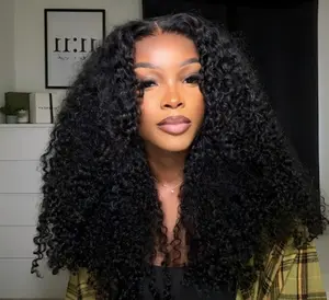 Ready & Go 250% Density Popping Curly HD Lace Front Wigs - Medium Length Human Hair Wigs