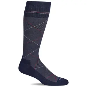 Sockwell Men’s Scottie | Firm Graduated Compression Socks - Denim