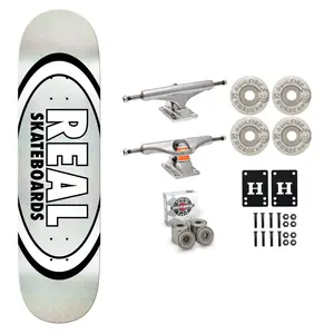 Real Skateboard White Easy Rider 8.5" Independent Spitfire Premium Kit