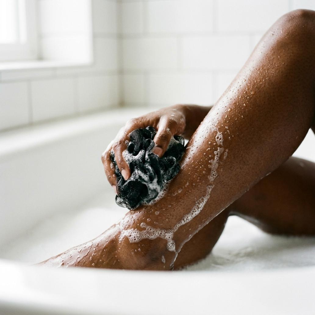 African Exfoliating Net Sponge, Authentic Ethically Sourced from Nigeria Body Scrubber