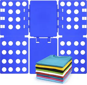 Shirt Folding Board T-Shirt Folder for Adults Laundry Room Tough PP Plastic 27.16"x22.44" Easy Fold Clothes Uniform Size - Blue